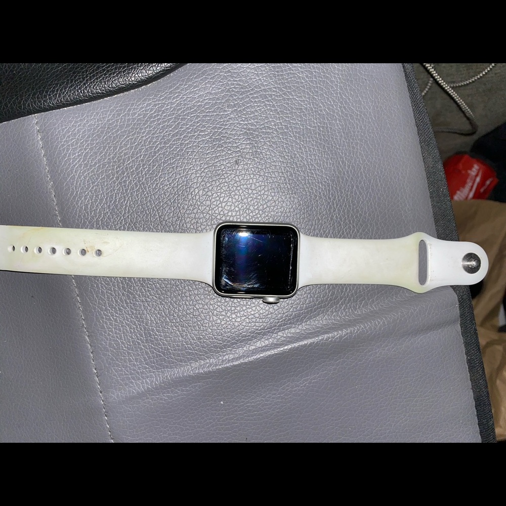 White Apple I watch series 3 (has scratches)